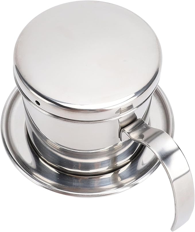 SUNGOOYUE Portable Stainless Steel Drip Maker with Vietnamese Coffee Filter, Handcrafted Manual Brewing for Coffee Connoisseurs, 200ml Capacity