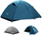 Backpacking Tent for Camping 2/3/4 Person Hiking Ultralight Tent for Waterproof Windproof Outdoor Tents Easy Setup Two Doors Double Layer Lightweight Instant Tents