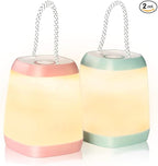 HOKOILN 2 Pack LED Camping Lights, Battery Powered LED Camping Lantern with 3 Modes, Portable Night Light for Tent, Hiking, Emergency, Backpacking, Indoor and Outdoor Use