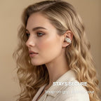 Clip on Earbuds Open Ear Accessories for Bose Ultra Open Earbuds - Lightweight Clip-On Decor for Wireless Earbuds (Headphones not Included) (Oval Diamond (Gold))