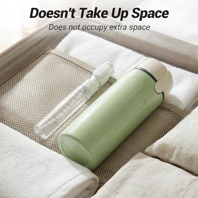 4-in-1 Travel Dispenser Bottle Refillable, 2026 New 4 Pack 30ML Travel Bottles for Toiletries, Leak Proof Travel Size Containers, Shampoo and Conditioner Bottles (Green+White) (Green+White)