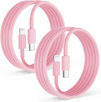 2Pack for Apple iPhone14 pro max Fast Charger Cable Pink 6ft [Apple MFi Certified], USB Type C to Lightning Cable 6 Foot Apple iPhone Charging Cord for Apple iPhone 14 /iPhone13/iPhone12 Pro