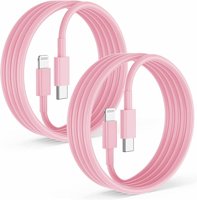 2Pack for Apple iPhone14 pro max Fast Charger Cable Pink 6ft [Apple MFi Certified], USB Type C to Lightning Cable 6 Foot Apple iPhone Charging Cord for Apple iPhone 14 /iPhone13/iPhone12 Pro