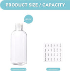Travel Bottles for Toiletries, 100ml/3.4 fl oz Squeezable Refillable Clear Leakproof PET Travel Containers Bottles Perfume Bottle with Flip Cap for Men and Women (4)