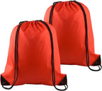PLULON 2Pcs Drawstring Bags Bulk Red Drawstring Backpack String Backpack Cinch Sack Sport Gym Backpack Bags for Yoga Traveling Outdoor Sports