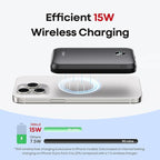 iWALK Magnetic Power Bank 10000mAh, 30W Wireless Portable Charger with Fast Charging USB-C Cable,Qi2 Certified 15W Battery Pack with LED Display for iPhone 17/16/16 Pro/15/14/13 Series, Samsung Galaxy