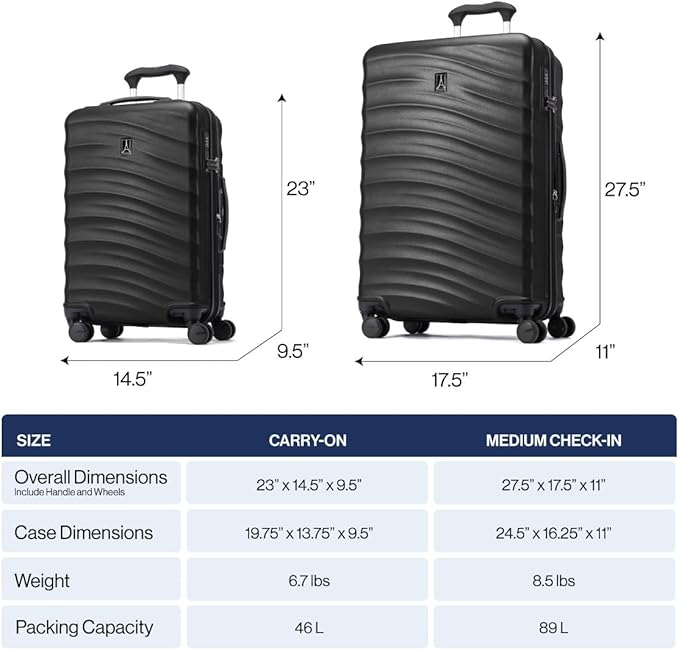 Travelpro Maxlite Air V2 Hardside Expandable Luggage, 8 Spinner Wheels, Lightweight Hard Shell, TSA lock, Cabernet, 2-Piece Set (20/25)