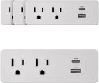 Energizer 4 Packs of 4 Device Fast Charging Multi Plug Wall Outlet Extender (2) AC Power Outlets (1) 20W PD Type C Port (1) 18W USB A Port Power Strip Expander Outlet Splitter Plug in Adapter