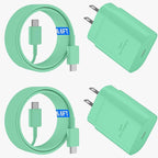 USB C Android Charger Fast Charging Cord, Super Fast Phone Chargers 6.6FT C to C Type Cable with 25W USBC Wall Block for Samsung Galaxy S26 S25 S24 Ultra Plus/S23/S22/S21/S20/Note 20/10, Green