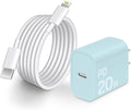 CXX Fast Charger i Phone, 20W USB C Block with 6Ft Cable Compatible with IP 14/14 Pro/14 Plus/14 Pro Max/13/13 Mini/13 Pro/13 Pro Max/12/11/X & More [Blue]