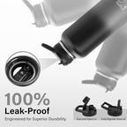 DYSANKY Insulated Water Bottle | Thickened Stainless Steel Vacuum Metal Portable Sports Water Jug for Gym and Hiking with Straw, Carrier Bag, Handle Strap | BPA-Free 40 oz