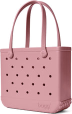 BOGG BAG Medium Tote – 15” x 12.5” x 5” – Durable, Washable, Tip-proof – Beach, Pool, Boat, Work, Sports (Blushing)