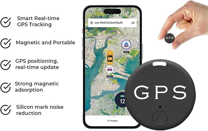 Mini Magnetic GPS Tracker,Easyfind Mini Magnetic GPS Tracker,Strong Car Vehicle Tracking Anti-Lost Car Hidden, GPS Tracking Device(5PCS)