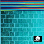 COTTON CRAFT Oversized XL Beach Towel 39 x 68-2 Pack - 100% Cotton Velour - Big & Huge - Pool Picnic Bath Towels - Jacquard Terry Thick Plush Super Soft Luxury - 450 GSM - Blue Tiles