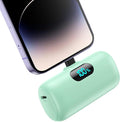 mini Portable Charger for iPhone,Upgraded 5000mAh PD Fast Charging Power Bank,Mini Battery Pack Backup Charger Compatible with iPhone 14/14 Pro Max/13/13 Pro/12 Pro/11/XS/XR/X/8/7/6 -Light Green