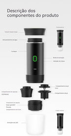 Wireless Portable Electric Coffee Maker with USB-C, Self-Heating, Rechargeable Espresso Coffee Machine for Travel, Camping, RV,Home,Office (green)