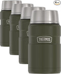 THERMOS Stainless King Vacuum-Insulated Food Jar, 24 Ounce, Army Green (Pack of 4)