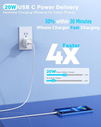 iPhone Car Charger,Dual Port USB C Fast Car Chargers,40W Type C i Phone Charger for Cars Quick Charging+2pack 3.3ft Lightning Cable + 20W USBC PD Plug Fast Charging for iPhone 14/13/12/11 Pro Max/iPad