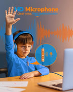 awatrue 2PCS Kids Headphones for School Travel, 85/94dB Safe Volume Limit, 3.5mm Jack, HD Mic, Portable Wired Headphone with Shareport, Stereo Sound On-Ear Headphones for Toddler Kids Girls Boys