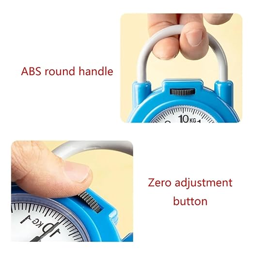 Luggage Weight Scale, 10kg Portable Mechanical Hanging/Fish/Luggage/Kitchen with Hanging Hook Household Multipurpose Scale,for Travel(Yellow)