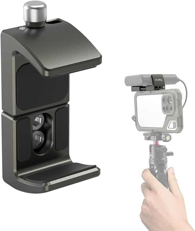 SMALLRIG Power Bank Holder, Power Bank Clamp Mount for Camera, Compatible with Width Range 2.1"–3.3" and Thickness Range 0.6"–1" Power Banks2790