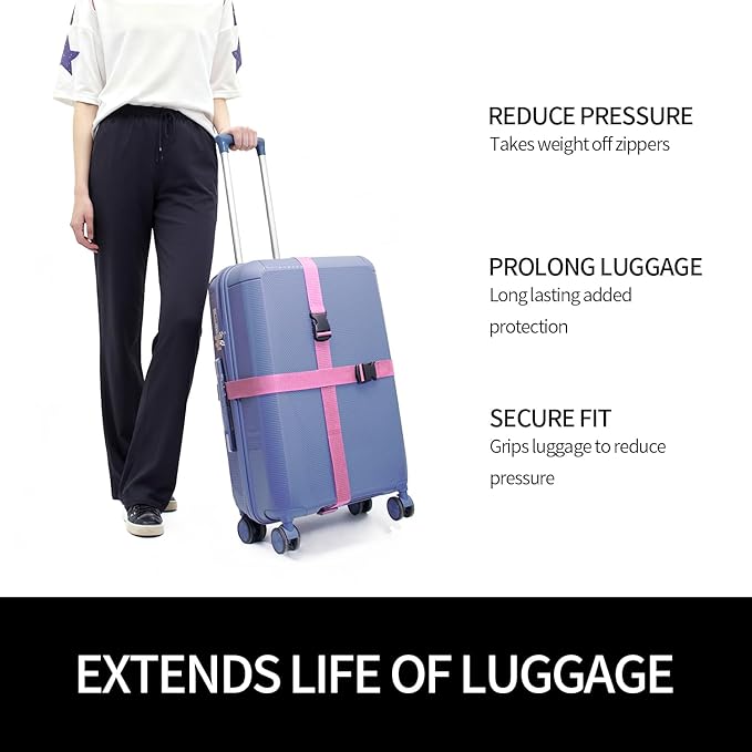 Luggage Straps 2-80Pink