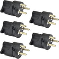 Ceptics Denmark Travel Power Plug Adapter Accepts USA NEMA 5-15R - ETL Certified - Industrial Grade (IG-20-5PK)