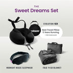 Cabeau Evolution S3 Airplane Travel Pillow for Long Flights - Supportive Memory Foam Body Positioner with Seat Straps to Secure Your Head and Neck and Provides 360 Support (Jet Black)
