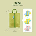 pack all Kids Shoe Bag for Travel, Water-Resistant Shoe Pouch for Gym, Odor-Resistant Soccer Cleats Bag for Sport, Cute Design for Girls, Boys, Toddlers (Green)
