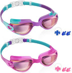 Aegend Swim Goggles for Kids Youth 3-14 Anti-Fog Anti-UV Comfort Fit Goggles for Swimming