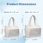 TOPDesign Puffer Tote Bag for Women, Lightweight Puffy Handbag with Compartments, Quilted Shoulder Bag for Work, Travel, Gym