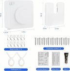15.7Ft Retractable Clothesline Indoor Outdoor is Also an Anti-sag Clothes line for Indoors, Stainless Steel Wire Retractable Laundry Line for Drying Clothes, with 10 Windproof Clips (White)