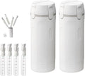 HISKI 4 in 1 Travel Bottles for Toiletries,Portable Travel Toiletries Bottle Set, Portable Containers for Shampoo Lotion Conditioner Cream Transparent with Scale and Label (White-2PC)