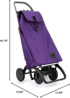 Rolser I-Max MF 4 Wheel Foldable Shopping Trolley - Purple