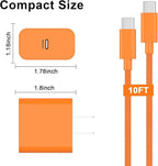 iPhone 17 16 15 Fast Charger,[MFi Certified] 2Pack 40W USB C Wall Charger Block with 10FT USB C to USB C Charging Data Sync Woven Cable for iPhone 17/17Air/17Pro Max/16 Pro Max/16Pro/16/15ProMax/15Pro