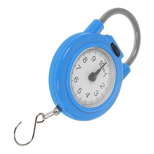 Abaodam Mini Digital Luggage Scale with Hook Portable Handheld Electronic Weighing Scale High Precision for Travel and Home Use Blue