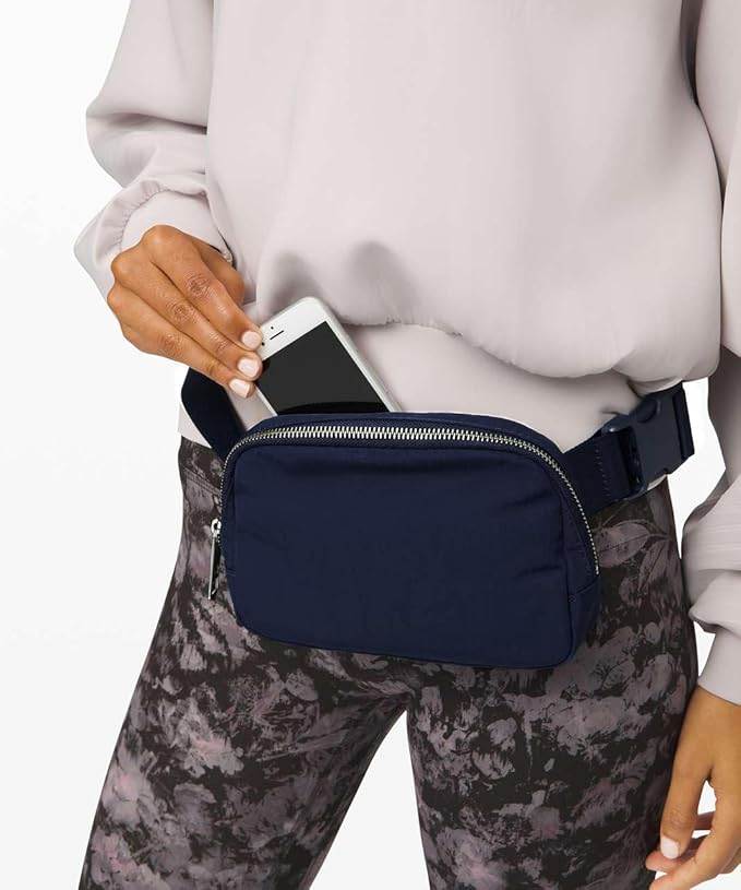 YOSHUYUKI Fanny Pack Crossbody Bag Trendy Waterproof Small Cross Body Purse for Women Men Fashion Waist Packs Mini Belt Pouch Chest Bum Hip Bag Lulu Dupes for Travel Vacation Running True Navy
