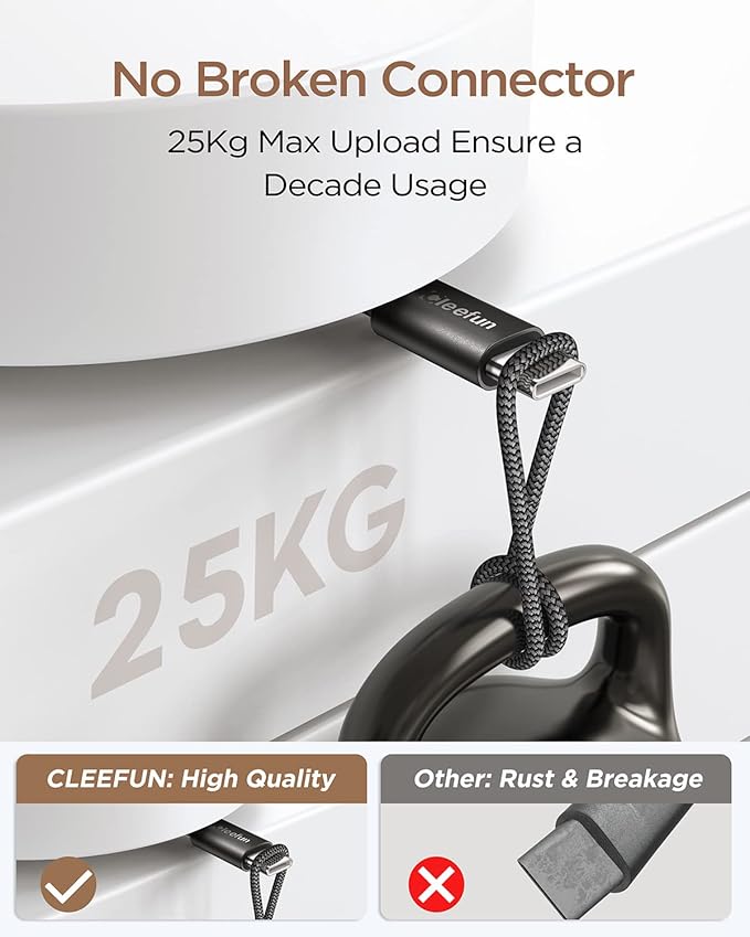 CLEEFUN Short USB C Cable 1ft, 5-Pack USB A to Type C Charger Cord Fast Charging for iPhone 17 16 15 Pro Max Air Plus, for Samsung Galaxy S25 S24 S23 S22 S21 S20 A17 A16 A15 A56 A55 A26 A35 A36 A71