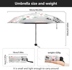 Cowboy Boots Pattern Umbrellas for Rain Windproof Small Folding Compact Mini Travel Umbrella for Purse Lightweight Portable Pocket for Women