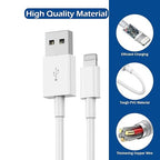 2Pack[Apple MFi Certified] iPhone Charger,10Feet Extra Long Lightning Cable Data Sync Transfer Cord with Portable Travel Charging Block Compatible with iPhone 14/13/12/11/10/X/8 Plus/XR/XS Max/7/SE