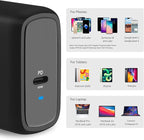 Amazon Basics 65W One-Port GaN USB-C Wall Charger with Power Delivery PD 3.0, Foldable Plug, Portable, Fast Charging for Laptops, Tablets & Phones, Black