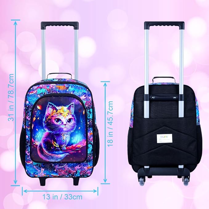 WZLVO Kids Luggage for Boys and Girls, Cute Dinosaur Unicorn Rolling Wheels Suitcase for Toddler Children