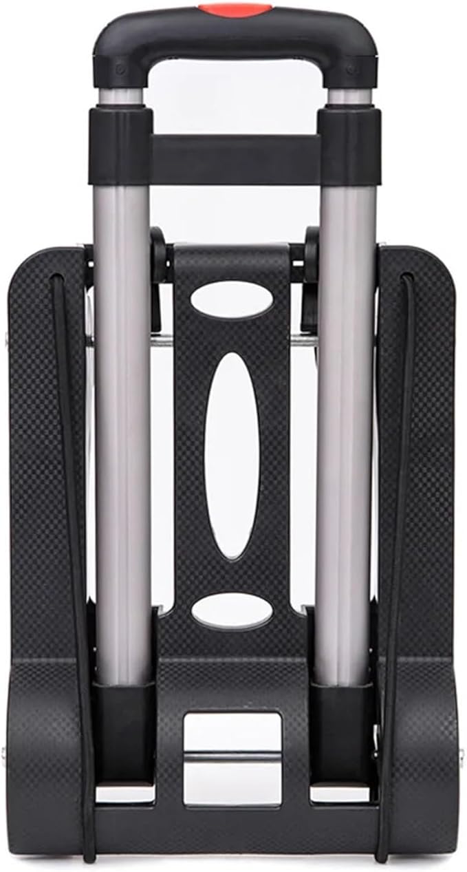 Heavy Duty Folding Hand Truck Portable Sack Trolley Cart for Luggage & Shopping Compact Foldable Utility Cart for Easy Moving (32x25x93cm)