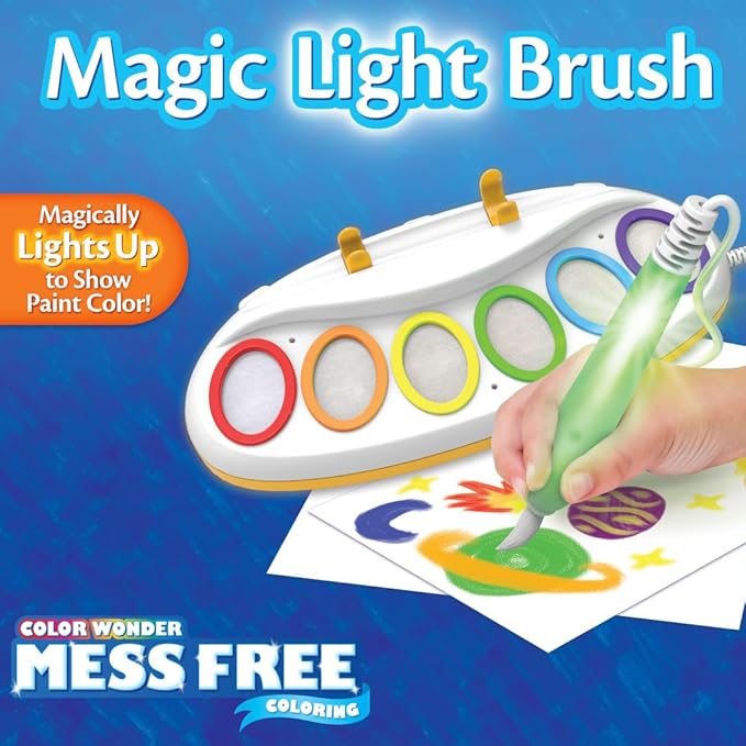 Crayola Color Wonder Magic Light Brush, Mess Free Painting Station for Kids, Gift for Kids, Learning Toddler Activity Toy, Ages 3+