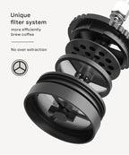Portable French Press Coffee Maker Car-Go Vacuum Insulated Bottle, Travel French Coffee Maker With Unique Filter Stainless Steel Tea/Coffee Mug For Camping, 320ML