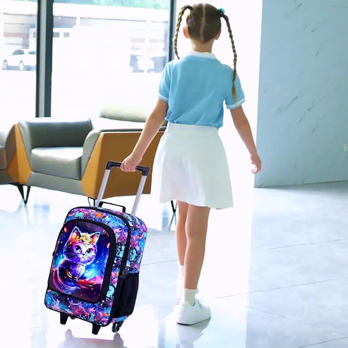 WZLVO Kids Luggage for Boys and Girls, Cute Dinosaur Unicorn Rolling Wheels Suitcase for Toddler Children