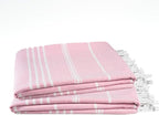 Cotton Turkish Beach Towel with Towels Oversized 36"x72" Pool Absorbent Extra Large Quick Dry Sand Travel Towel (Peony Plush, 2 Pack)
