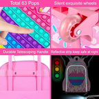 WZLVO Kids Luggage for Boys and Girls, Cute Dinosaur Unicorn Rolling Wheels Suitcase for Toddler Children