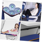 SOLUSTRE Portable Airplane Travel Hammock Lightweight Footrest Bed for Comfortable Sleep Adjustable Size Foot Sling for Long Car Train and Plane Journeys