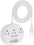 European Travel Plug Adapter with USB C, Multi Country Outlet Adapter with 3 AC Outlets and 4 USB Ports, Type C Plug Adapter for US to Most of Europe Iceland Spain Italy France Germany etc